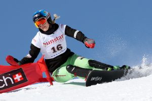 Patrizia Kummer fährt beim Weltcup PGS Rennen in Arosa auf den zweiten Rang.